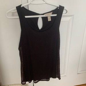 Dark brown knitted tank top
